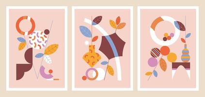 Colorful geometric abstract art vector