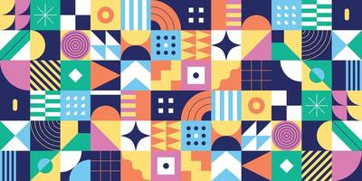 Geometric colorful pattern design vector