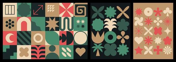 Posters of modern, minimalist figures and symbols vector