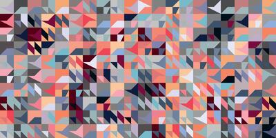 Colorful geometric mosaic with angular triangle shapes vector