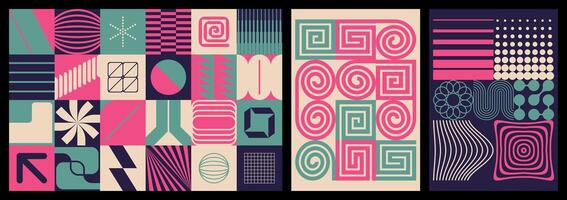 Abstract geo art pattern composition illustration vector