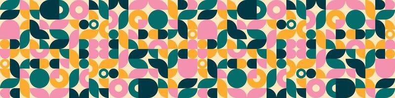 banner or geometric template, abstract, minimalist, colorful and floral, with a Bauhaus aesthetic vector