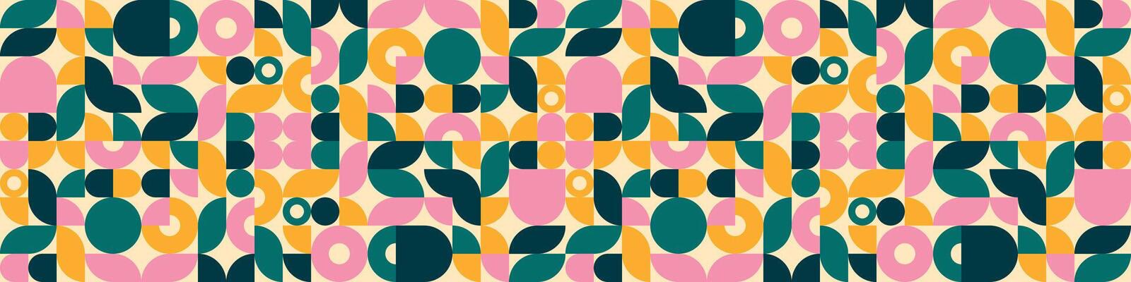 banner or geometric template, abstract, minimalist, colorful and floral, with a Bauhaus aesthetic