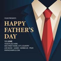 Creative Happy father's day flyer poster template design vector