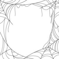Frame from cobweb. Border element for Halloween holiday. illustration. vector