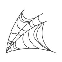 Black silhouette of cobweb. Element for Halloween celebration. illustration. vector