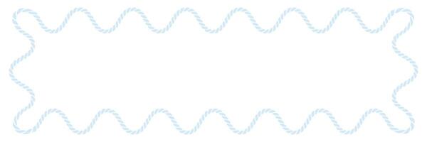 Curved rope frame border vector