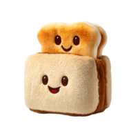 Two pieces of toast with faces on them png