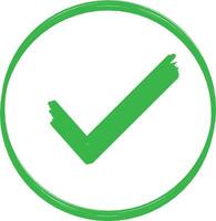 Green Check Mark in a Circle vector