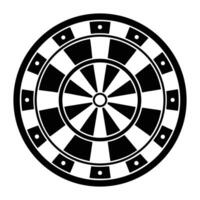 a black and white dart board with a target in the center vector