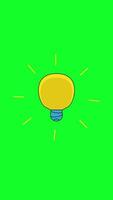 Light Bulb With Green Screen. Vertical Animation video