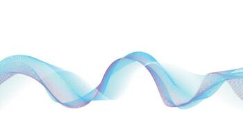 Blue and Purple Flowing Wave Background for Modern Design Projects vector