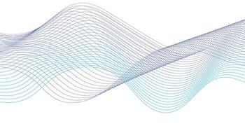 Blue Line Wave Background, Abstract Flowing Wireframe Design for Tech and Web vector