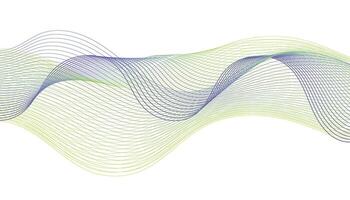 Green and Blue Wave Line Background vector