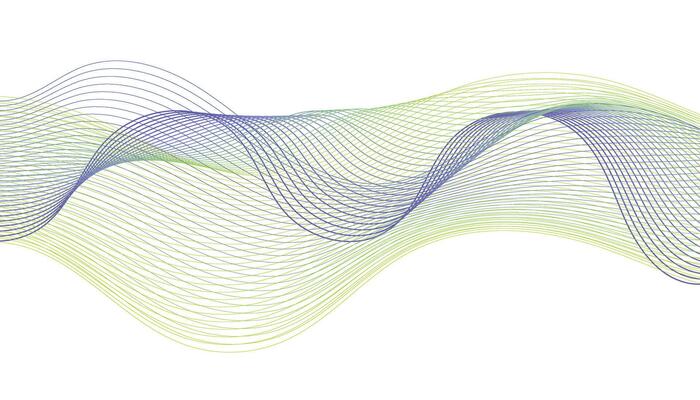 Green and Blue Wave Line Background