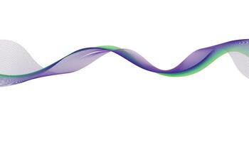 Purple and Green Abstract Wave Background, Smooth Flowing Line Design vector