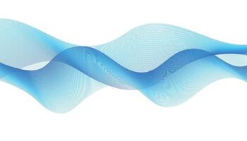 Blue Abstract Wave Background. Smooth Light Flow Lines for Modern Design vector