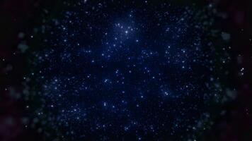 Glittering Blue Starfield Abstract Night Sky Background with Twinkling Celestial Lights for Adobe Stock Photo. seamless looping 4k animation background video