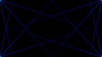 Abstract Geometric Pattern in Dark Background with Blue Laser Light Lines and Polygonal Shapes Creates a Modern and Futuristic Design Element. seamless looping 4k animation background video