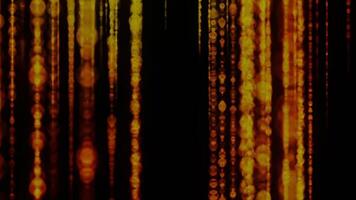 Abstract Golden Glowing Strings Against Black Background for Festive Celebrations and Decorative Design. seamless looping 4k animation background video