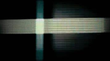 Abstract Black and White Grayscale Geometric Grid Pattern Texture with Binary Code Overlay for Digital Technology Background. seamless looping 4k animation background video