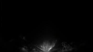Abstract Rising White Smoke Effect on a Black Background Creating an Atmospheric Visual with Dynamic Motion and Texture Ideal for Compositing and Design. seamless looping 4k animation background video