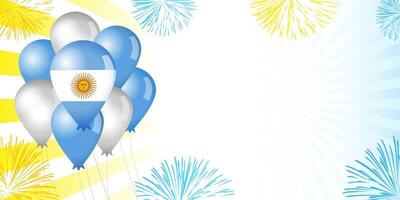 Happy Independence Day Argentina celebrating cute background with empty space. Postcard template vector
