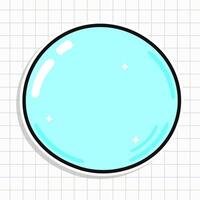 A cool light blue bubble on a checkered grid background. This design is clean and fun. vector
