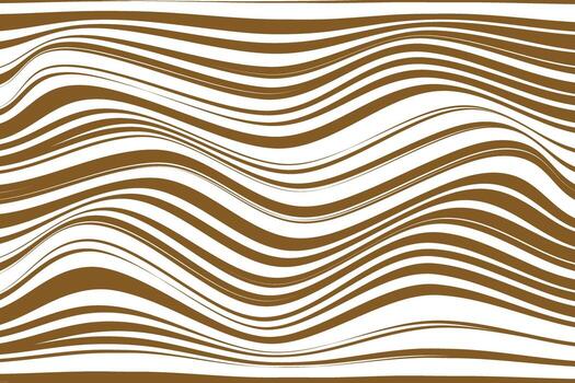 sencillo resumen oscuro marrón color Delgado a grueso horizontal ondulado distorsionar línea modelo resumen ondulado línea composición en marrón y blanco vector