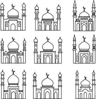 dramático dibujado a mano bosquejo de meteoroides y cometas que cae mediante espacio un colección de celestial objetos vector