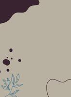 Abstract floral background with space for text. Hand drawn background illustration. vector