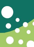 green background with circles, abstract background with circles and dots in green and white colors illustration vector