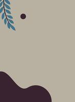 Minimalist abstract background with olive branch. illustration for your design vector