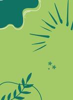 abstract background with green leaves, abstract green background with leafs and splashes illustration vector