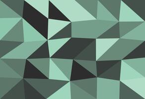 Polygonal abstract background. Triangles in green and black colors. vector