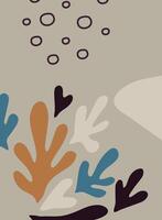 Abstract background with hand drawn shapes in pastel colors. background illustration. vector