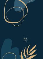 Minimalist abstract hand drawn background. bacgkrund deep navy illustration for your design vector