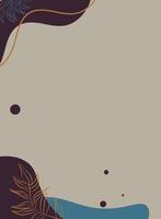 abstract background with floral ornament in brown and black colors, background illustration vector