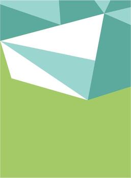 origami paper background with green leaves, Abstract geometric background with triangles. background illustration for your business design. vector