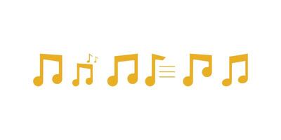 Collection of music notes symbols in a clean style perfect for music apps, compositions, sheet music, and sound-related creative projects vector
