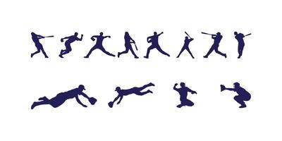 Silhouette of a cricket player batting in action, ideal for sports designs, cricket event posters, team branding, tournaments and dynamic athletic illustrations vector