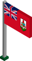 Bermuda Flag in Isometric dimension. png