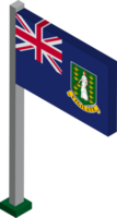 British Virgin Islands Flag in Isometric dimension. png