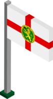 Alderney Flag in Isometric dimension. png