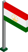Tajikistan Flag in Isometric dimension. png