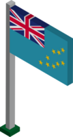 Tuvalu Flag in Isometric dimension. png