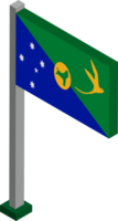 Christmas Island Flag in Isometric dimension. png