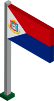 Sint Maarten Flag in Isometric dimension. png