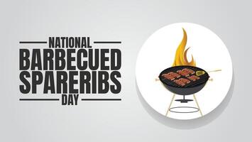 National Barbecued Spareribs Day, Fire Up the vector
