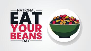 Tasty and Nutritious, Enjoy National Eat Your Beans Day with Delicious Recipes vector